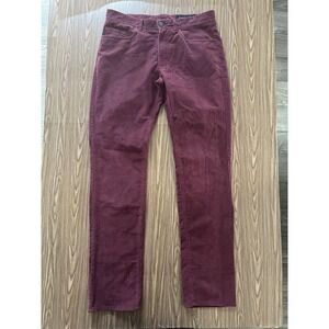 Dunning Golf Maroon Corduroy Cords Casual Performance Golf Pants Size 33x34